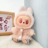 Pink double button ring shirt two-piece set