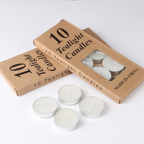 Smokeless tea wax aromatherapy tea wedding confession birthday candle round Christmas diy small candle factory direct supply