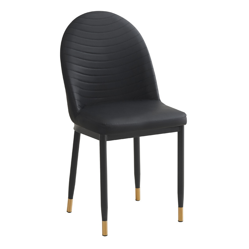 Silla de comedor de lujo ligera silla de mesa de comedor comercial taburetes de cuero de paquete suave silla de respaldo gruesa silla de comedor oruga fuerte