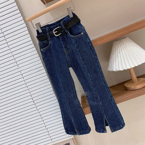 26 primavera y otoño nuevos jeans negros de niñas niños azul coreano delgado elegante coreano gorillas image 2
