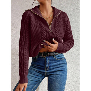 P 74069 High-neck cable knit sweater ���I�黨ë�¿羳��