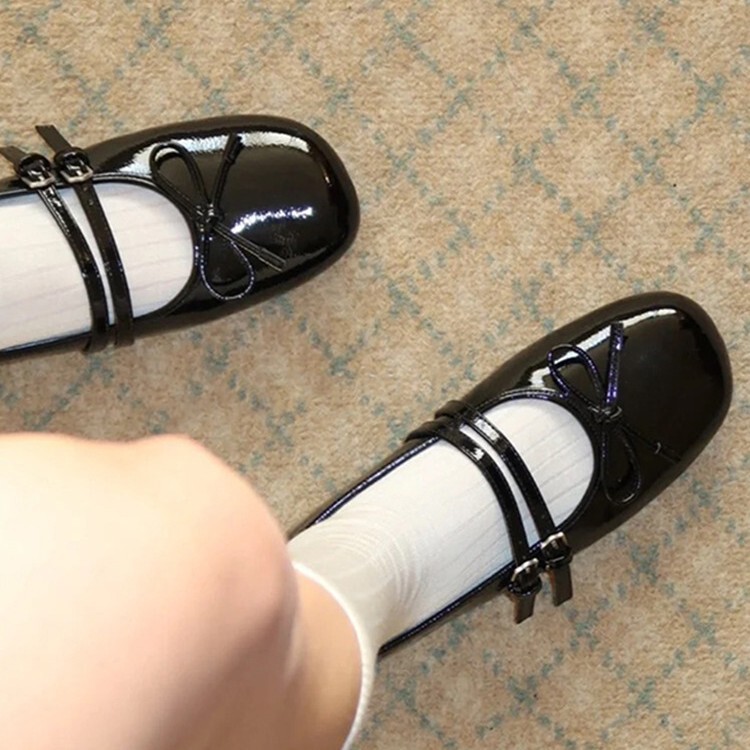 [Korean Designer Style] Shallow Mouth Women's Shoes 2025 Summer Ballet Shoes with Hidden Wedge Versatile Mary Jane Sandals