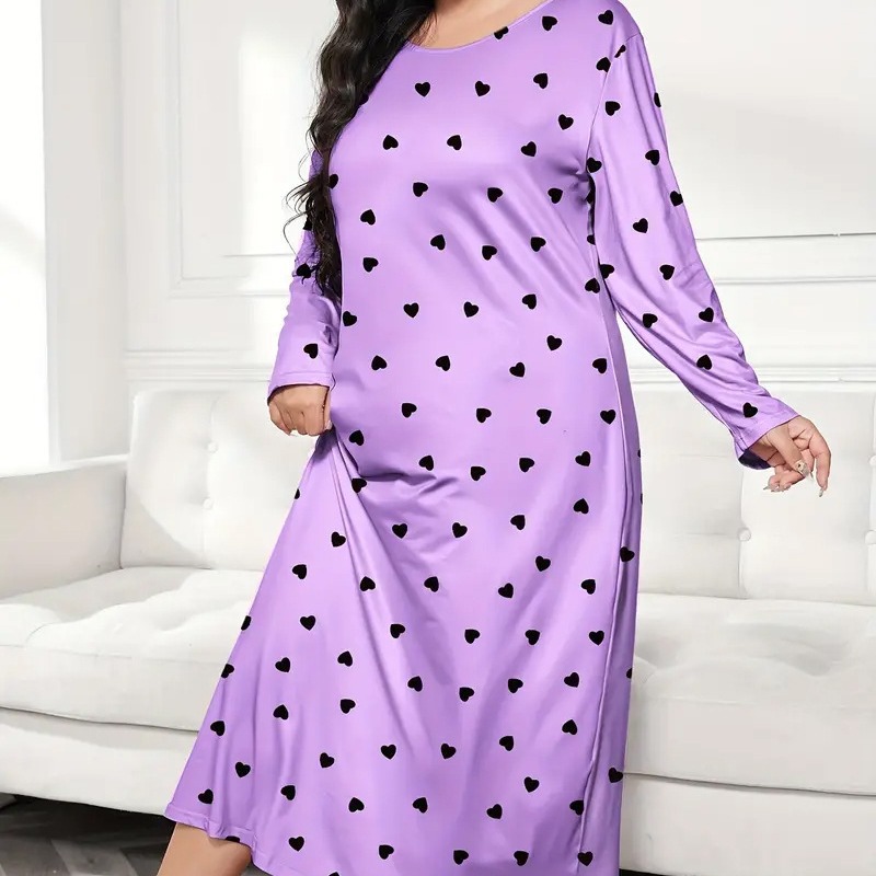 Camisón Largo de Talla Grande con Estampado de Mariposas y Hombros Caídos, Estilo Europeo y Americano 2025, para Mujer, TEMU Amazon