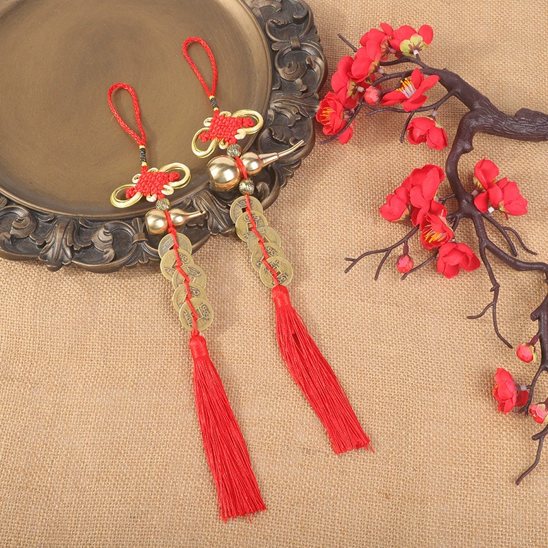 Завод прямых продаж трех больших медных тыквы китайский узел пять император деньги бутик Автомобиль Подвеска