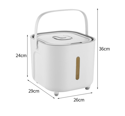 Rice bucket simple home kitchen food-grade sealed insect-proof and moisture-proof rice bucket box portable rice flour bucket rice cylinder