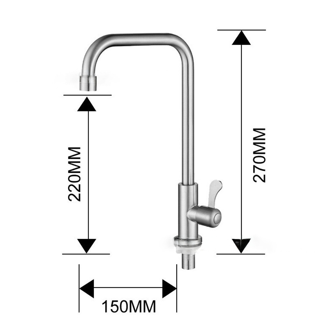 Acero inoxidable único grifo de agua fría de cocina caliente y frío hogar todo cobre válvula de mezcla de agua interruptor de doble propósito lavabo de verduras grifo de agua