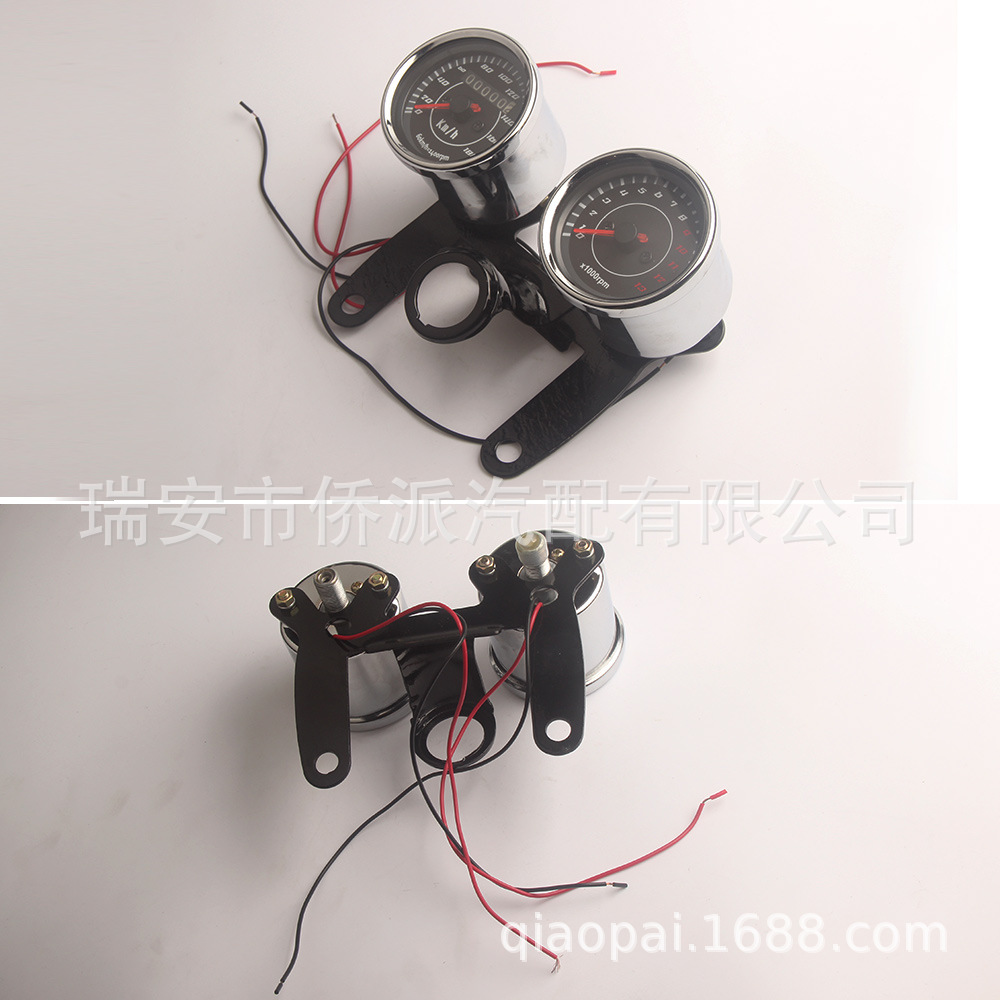 Modified Motorcycle Retro Instrument Cg125 Set Code Meter Odometer Mechanical Tachometer Large Displacement Universal
