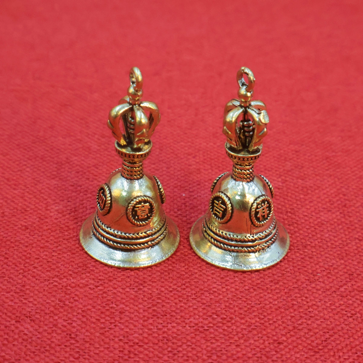 Ретро латунь благоприятный рог колокольчик для ключей колокольчик