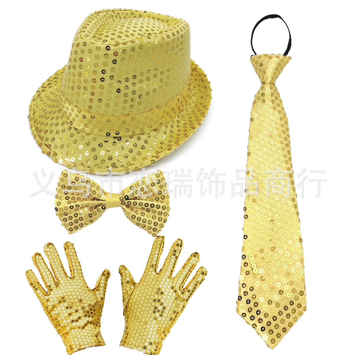 70s DISCO espectáculo accesorios esquinilla sombrero corbata guantes cinturón hombre conjunto Xiaoyin TEMU en stock