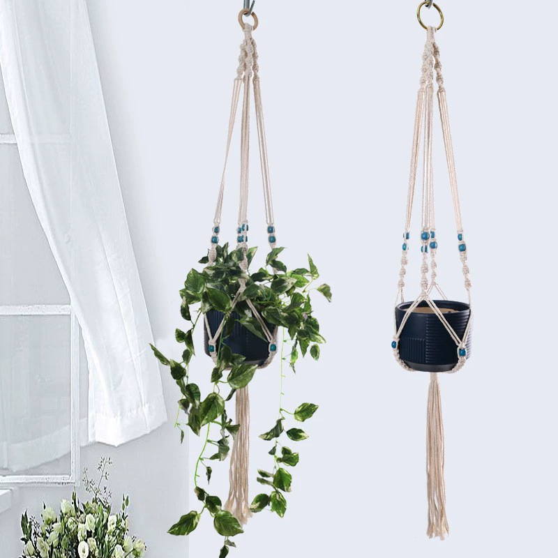 Профессиональный дизайн цветочный горшок подвесная сетка пеньковая веревка подвесная сетка подвесная Корзина Сетчатый Мешок ручной работы Садоводство озеленение сетчатый мешок для растений