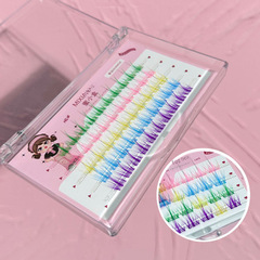 Moxiao Box Dopamine Colored Makeup False Eyelashes Trilogy Free Combination Natural Cosplay Comic Book Photo-Ready Sweet