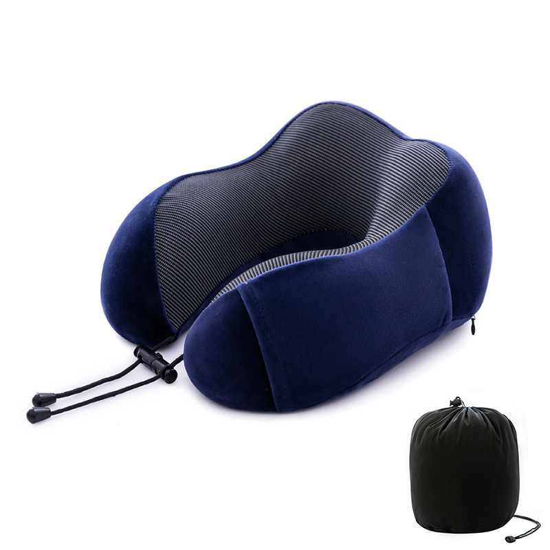 Algodón de memoria transfronteriza almohada de cuello tipo U almohada de columna cervical tela magnética almohada de avión de viaje portátil almohada de cuello almohada de cuello