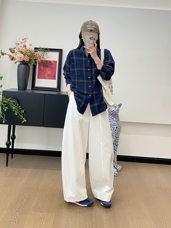 25秋季新款女士韩版高腰显瘦百搭宽松纯色直筒阔腿休闲裤0901a9|undefined