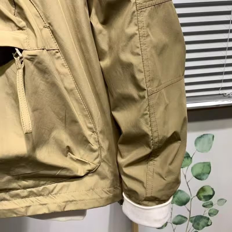 1 Herren-Frühlingsjacke mit großen Taschen, Kapuzenjacke mit Reißverschluss, lässiger, lockerer Pullovermantel, trendig_voghion.com