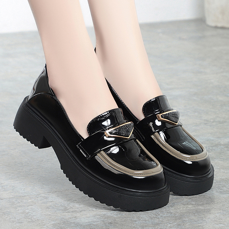 Mocassini donna in pelle slip-on comodi primavera autunno casual_voghion.com