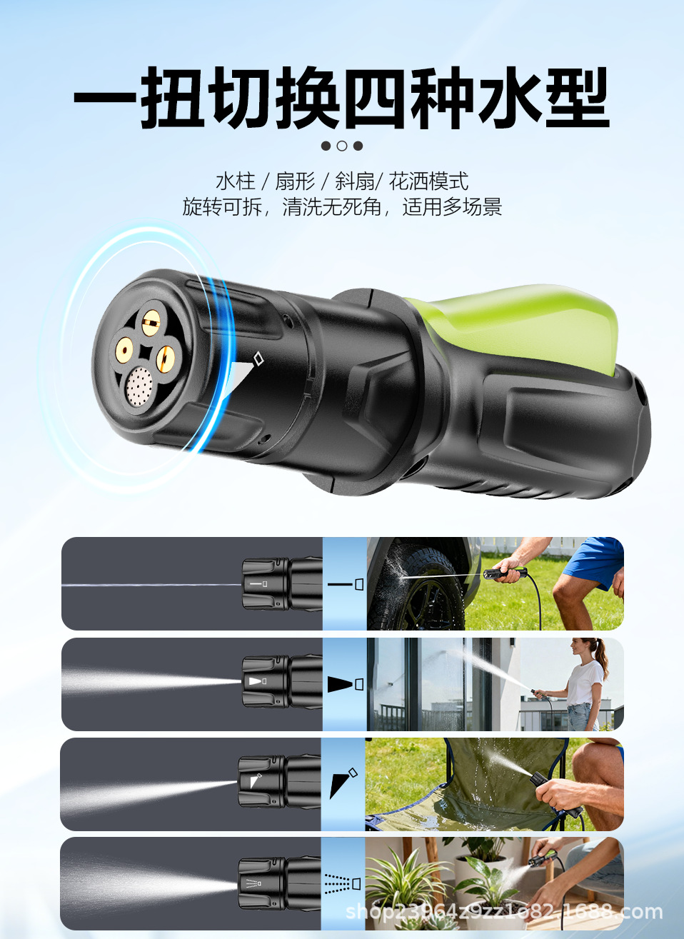 Folding Water Tank Wireless High-Pressure Car Washer 12L Large Capacity Cross-Border Hot-Selling Car-Mounted Household Cleaning Device