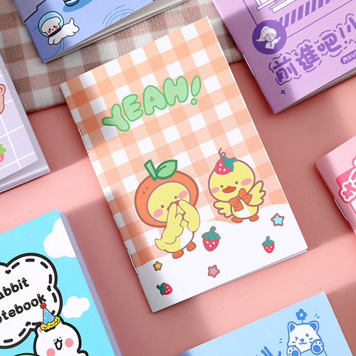 Simple cartoon notebook mini pocket notepad soft surface copy kindergarten primary school students prizes small gifts wholesale