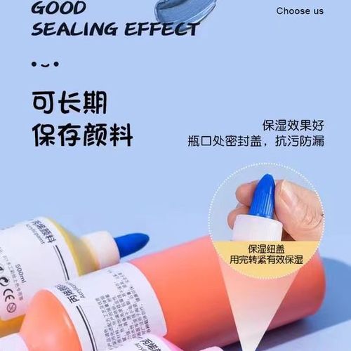 Bulk 24-color 500ml large bottle acrylic paint for children's painting and doodle DIY waterproof plaster doll paint