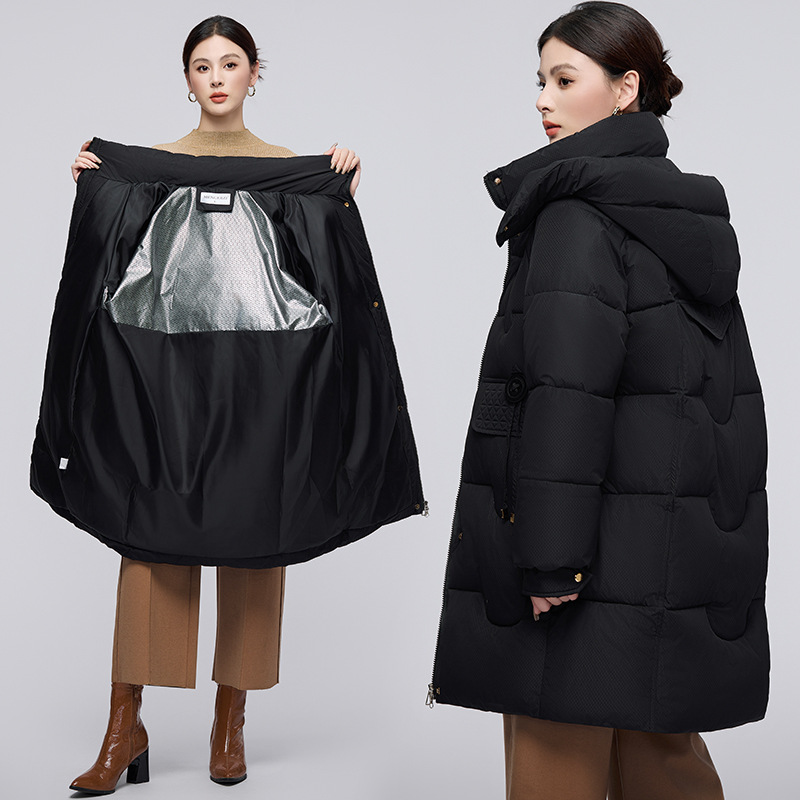 2025 nueva mujer ropa de algodón calentada de moda de invierno de moda suelta delgada chaqueta de algodón al por mayor de la moda image 1