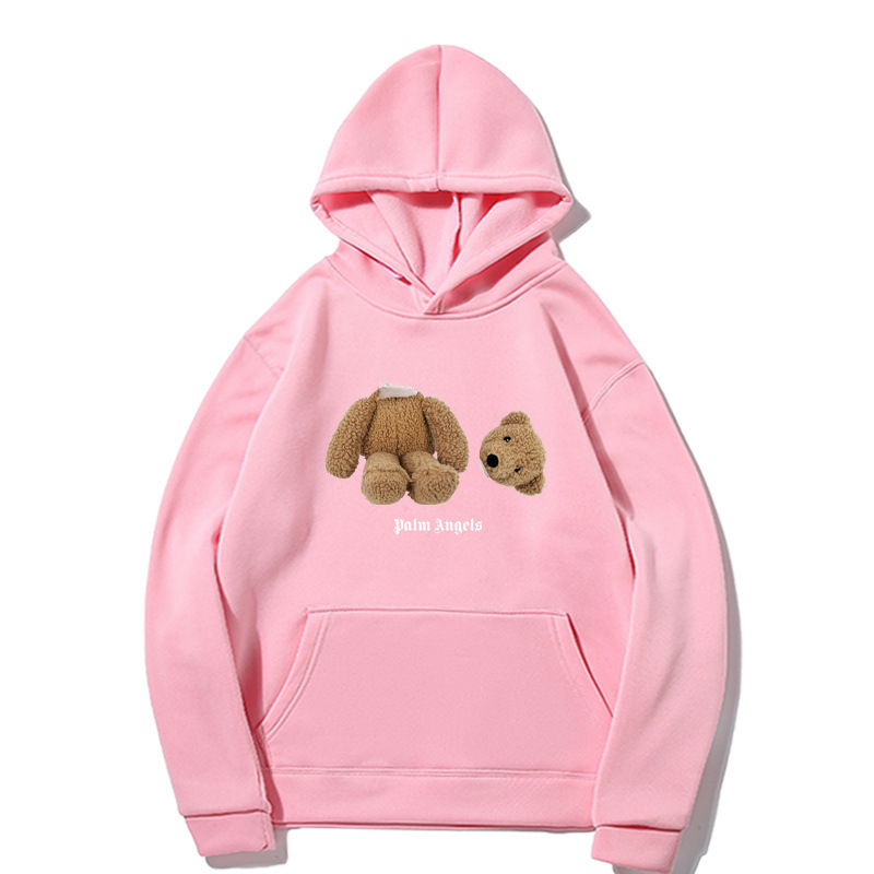 Foreign Trade Amazon Palm Little Bear Angel Bearangels Headless Bear Teddy Bear Men's and Women's Hooded Sweatshirt with Fleece Lining