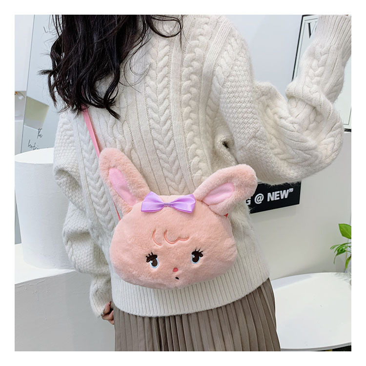 Plush rabbit bag, children's coin purse, cute princess single-shoulder bag for girls, autumn and winter crossbody bag for little girls undefined