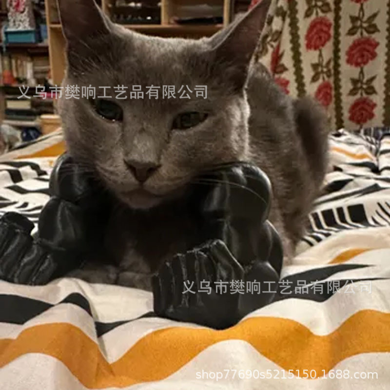 筋肉質の腕を持つ面白い猫面白い筋肉質の手と開発された腕クリエイティブな猫の首飾り|undefined