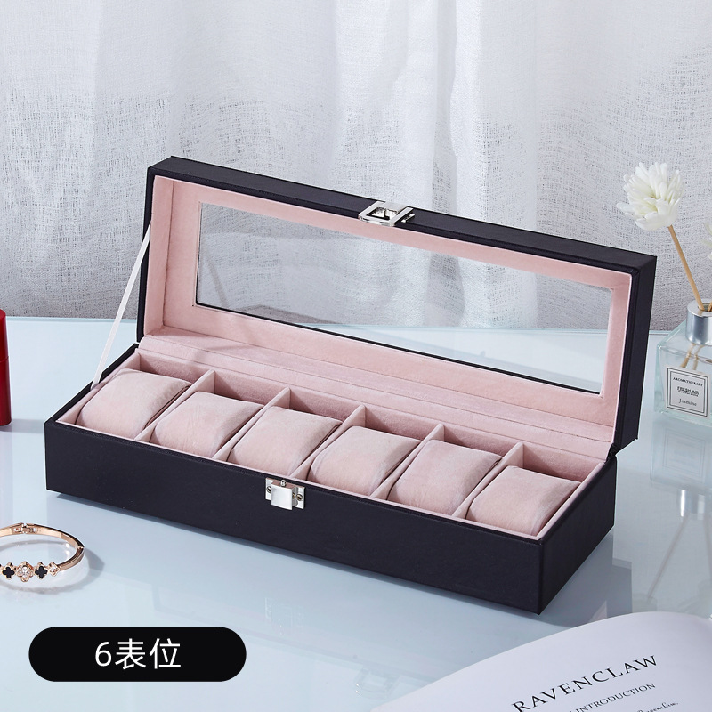 여섯 블랙 시계 상자