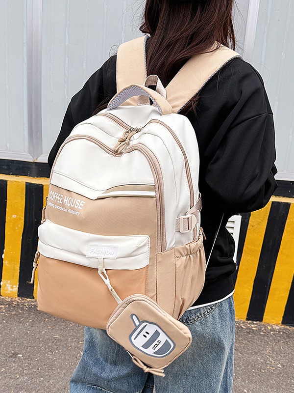 Mochila escolar para estudiantes universitarios de secundaria y preparatoria de todo fósforo de moda, nueva mochila de viaje multicompartimento de gran capacidad y alto valor