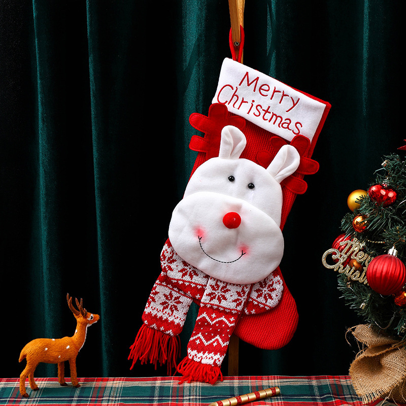 クリスマス装飾用品サンタクロース子供靴下クリスマスツリーペンダントクリスマス靴下プレゼント袋趙之李|undefined