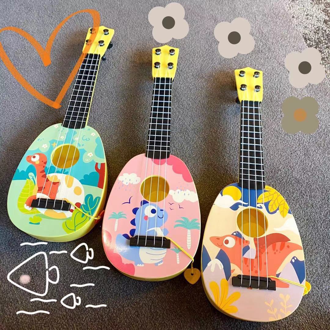 兒童早教玩具45cm可彈奏調音卡通尤克裏裏可演奏小吉他送手提盒