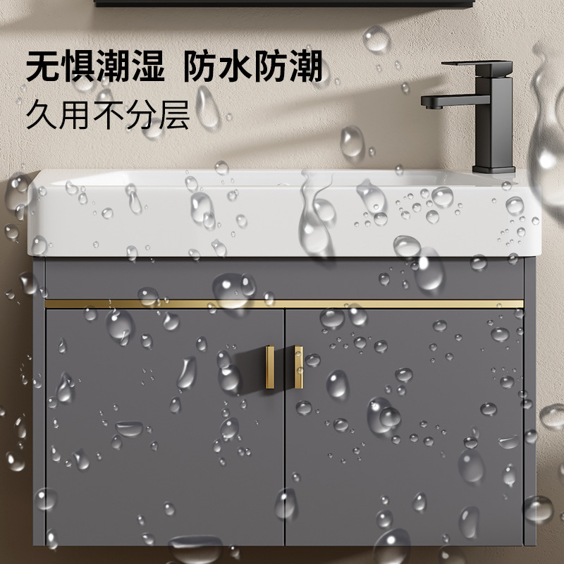 gabinete de baño de aluminio espacio pequeño gabinete de baño cerámica integral gabinete lavabo transfronterizo lavabo lavabo lavabo