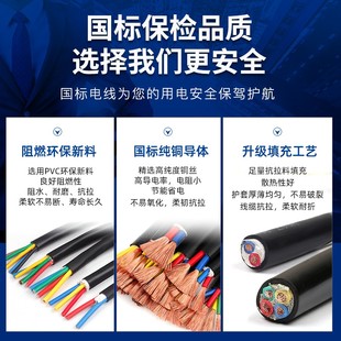 Ll National Standard Rvv Soft Core Cable Copper Core Power Cord 2 3 4 5 Core 1.5 2.5 4 6 10 Square Sheath