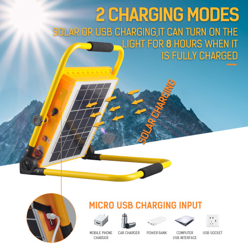 Solar integrated floodlight 100W200W high power multifunctional LED garden floodlight cross-border new product