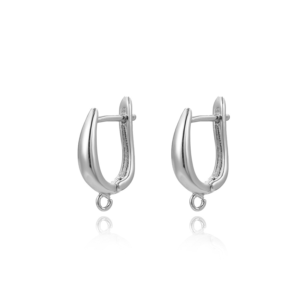 Simple Style Style 1 Pair 13 * 20mm Copper 18K Gold Plated Solid Color Earring Findings