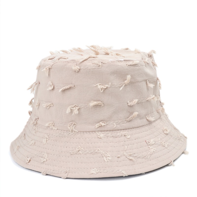 cotton polyester Material Unisex Sweet Simple Style Solid Color Tassel Wide Eaves Bucket Hat