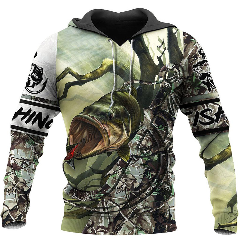 Luya Team Fishing Enthusiasts Sweatshirt Digital Printing Hooded Outdoor Sports Loose Hoodie Dropshipping