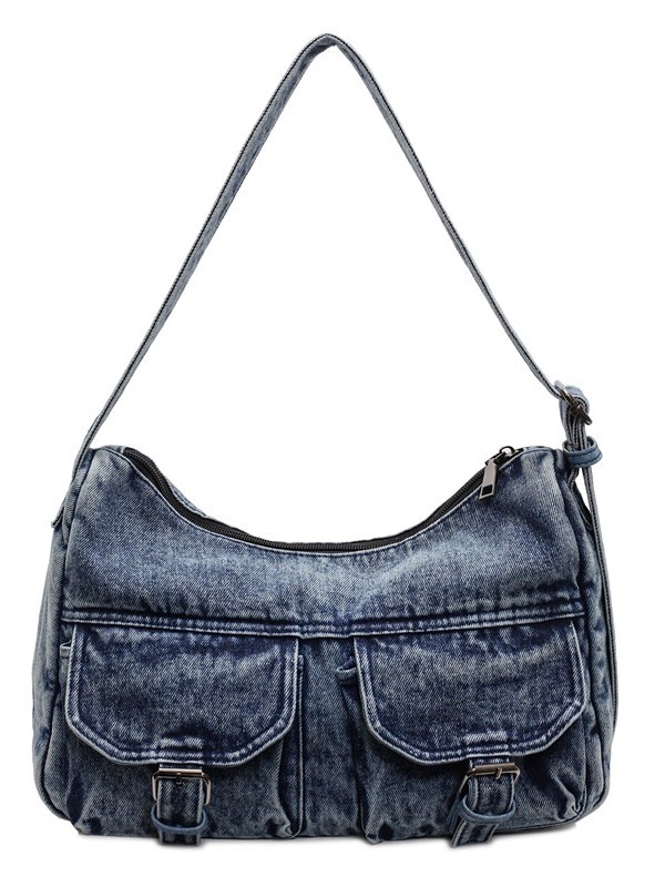 Bolsos de mezclilla de moda de moda retro para mujer Bolsos de hombro de alta calidad de nuevo estilo transfronterizo Bolsos bandolera de todo fósforo de nicho europeo y americano