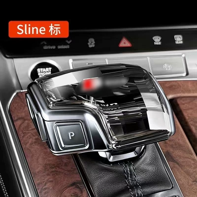 Crystal Gear Shift Knob Suitable for A4L/A5/A6L/A7L/Q5L/Q7/A8L Shift Lever Head with Four-Ring Logo (Cab and accessories) - s-line-19-23-a6l