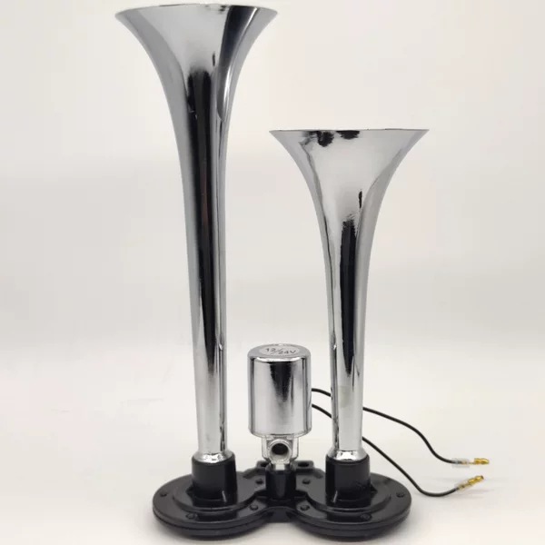 Car Whistle Horn 12V24V Universal Double Tube Horn with Valve 29cm Car Large Truck Truck Motorcycle