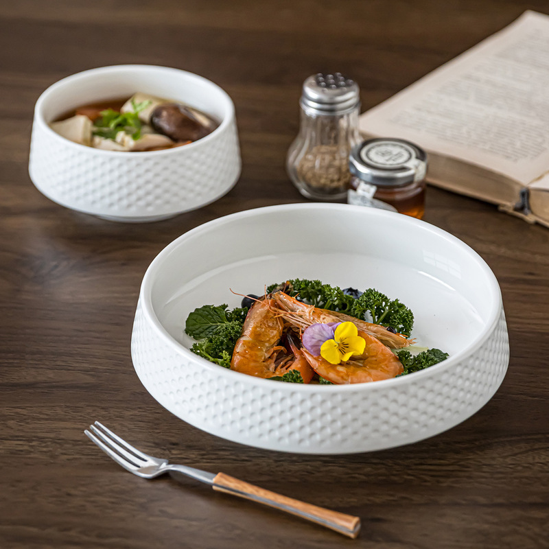 High-End Ceramic Dinnerware for Home Use, Unique Bowl-Shaped Dishes, Wholesale Bowls, Soup Bowls, Restaurant and Hotel Salad Bowls High-End Ceramic Dinnerware for Home Use, Unique Bowl-Shaped Dishes, Wholesale Bowls, Soup Bowls, Restaurant and Hotel Salad Bowls