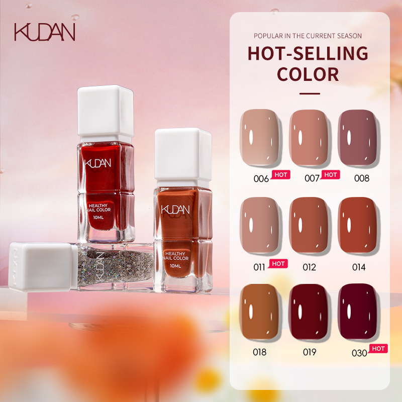 Transfronterizo KUDAN Inglés puro esmalte de uñas acuoso sin hornear, seco rápido y rápido 10ml venta directa de fábrica