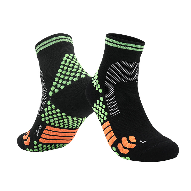 Calcetines deportivos profesionales maratón corriendo fitness calcetines de toalla para hombres calcetines cortos transpirables para mujeres con fondo de masaje absorbente de sudor