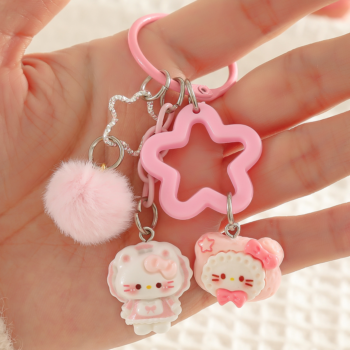 cute cartoon sanrio keychain student girl bag schoolbag pendant ornament girlfriend gifts accessories