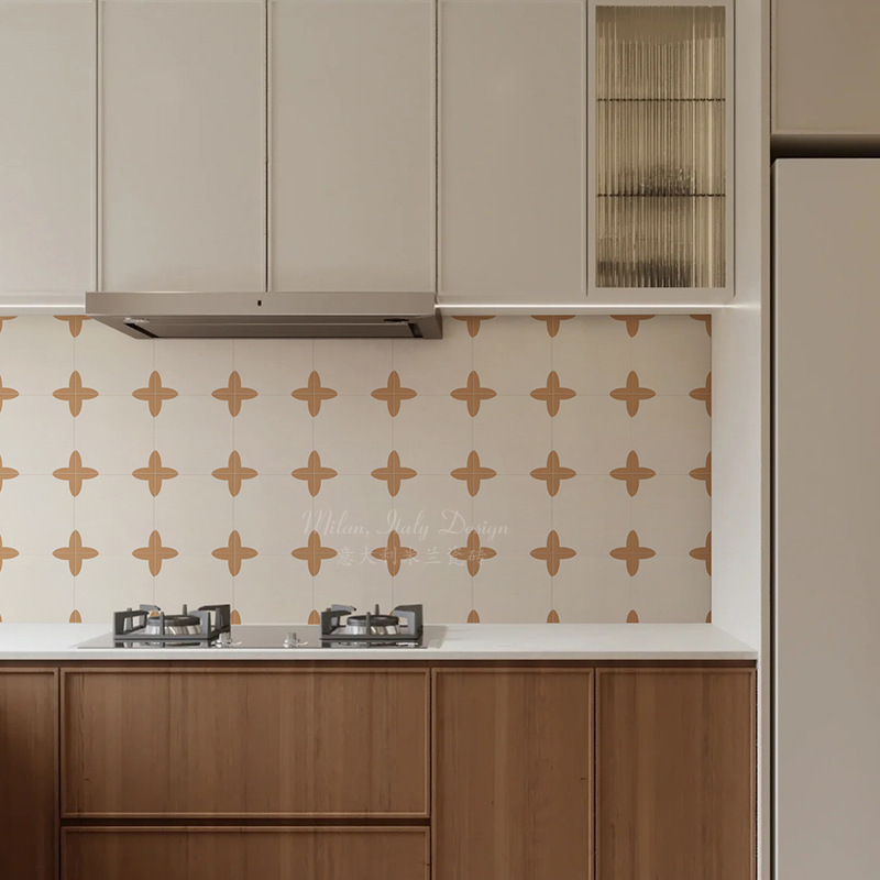 Retro Milk Coffee Color Small Flower Tiles Bathroom Bathroom Cream Style Tiles Kitchen Balcony B&B Entrance Non-Slip Floor Tiles Retro Milk Coffee Color Small Flower Tiles Bathroom Bathroom Cream Style Tiles Kitchen Balcony B&B Entrance Non-Slip Floor Tiles