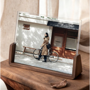 U-shaped solid wood wedding photo frame decoration table wash photo album Frame 6 7 8 inch lettering logo U-shaped solid wood wedding photo frame decoration table wash photo album Frame 6 7 8 inch lettering logo