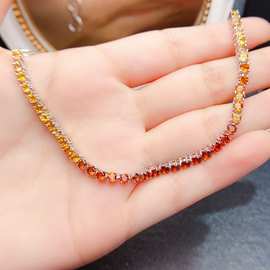 跨境专供天然彩宝手链轻奢高级感手链珠串3*3mm新款手饰