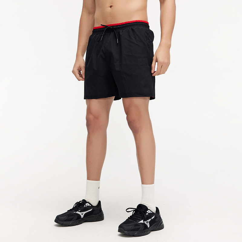 Lulu verano hombres al aire libre correr pantalones cortos deportivos de secado rápido entrenamiento físico bolsillo de dos lados maratón pantalones de tres puntos