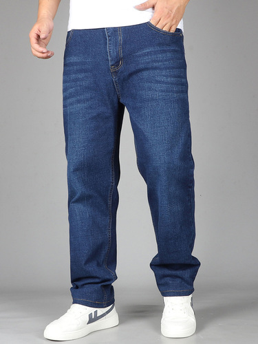 Summer and Autumn Thin Elastic Loose Straight Leg Men's Mid-Age Business Casual Men's Pants Long Pants