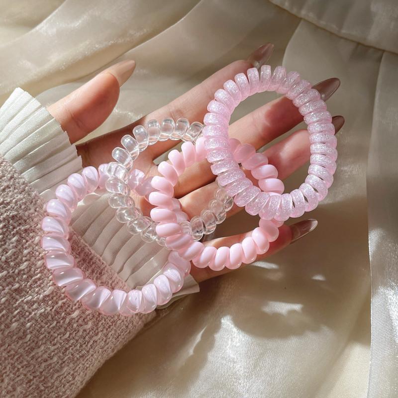 2#밝은 핑크 투명 색상 4종 세트, OPP 포장, 링 지름 5.5cm