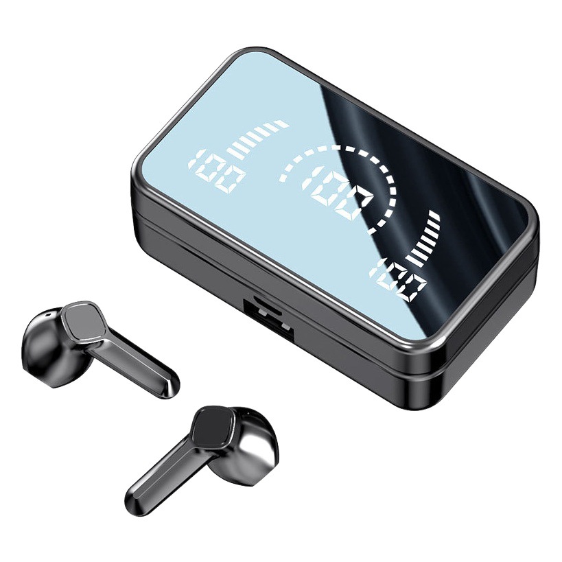 Transfronterizo caliente auricular Bluetooth espejo de pantalla grande inalámbrico binaural suministro directo de fábrica modelo privado TWS teléfono móvil auriculares V9